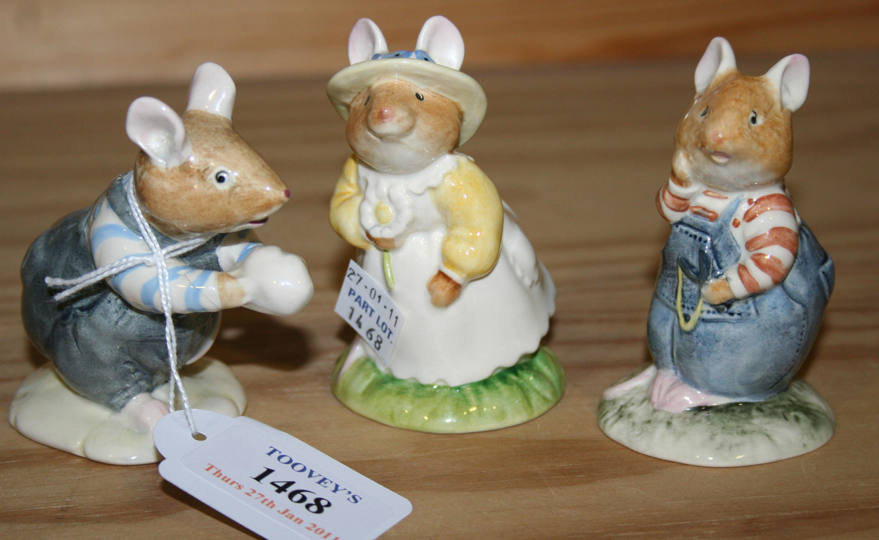 A group of three Royal Doulton Brambly Hedge figures, comprising