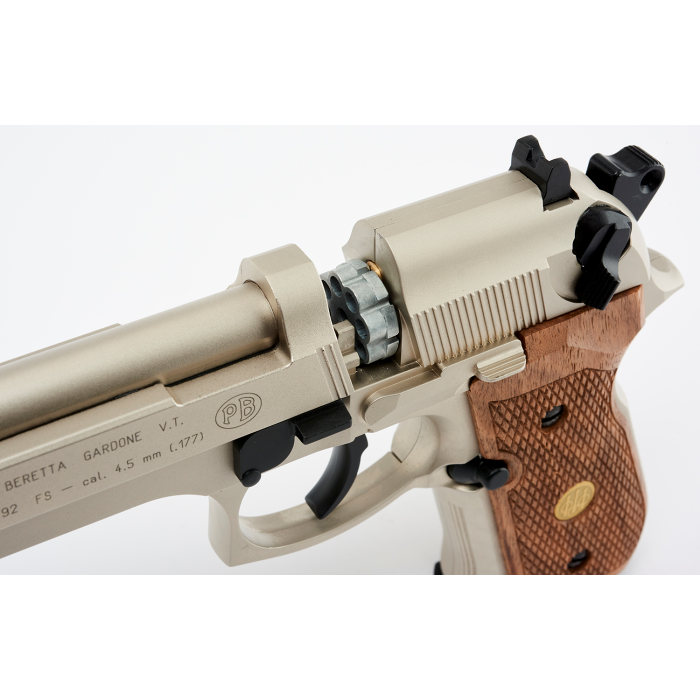 BERETTA M 92 FS NICKEL/WOOD 2253002 - TopGun-Airguns