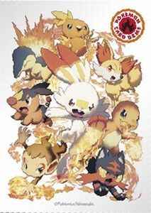 ポケモンカード】 デッキシールド タイプファイターズ 炎 64枚入り 未