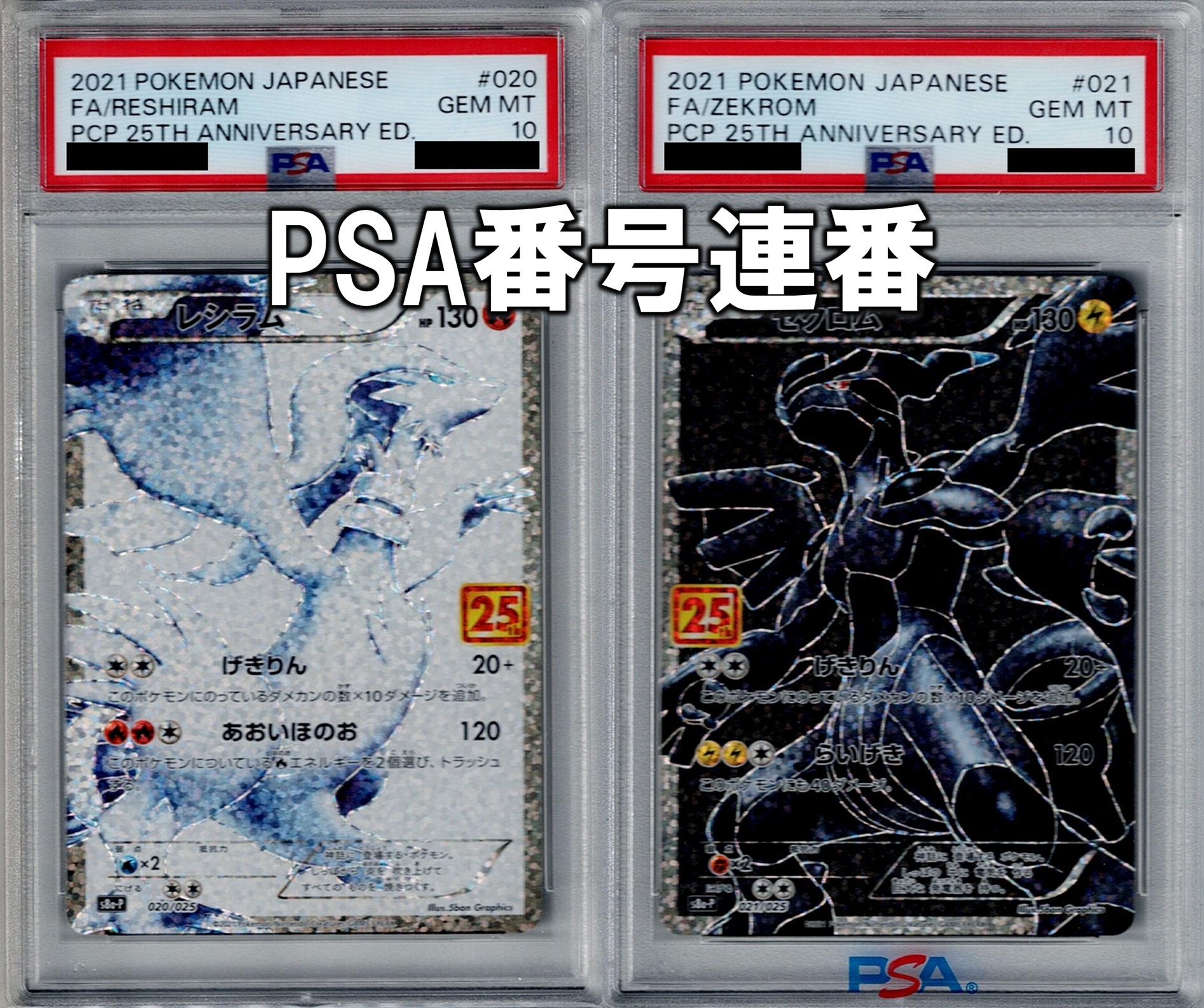 PSA10・2連番】レシラム ゼクロム 25th ミラー PSA10 レシラム