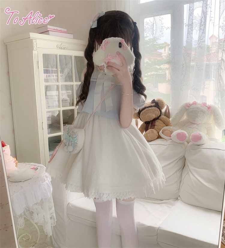 ToAlice】C1938オープンショルダーうさみみセーラーワンピース【50