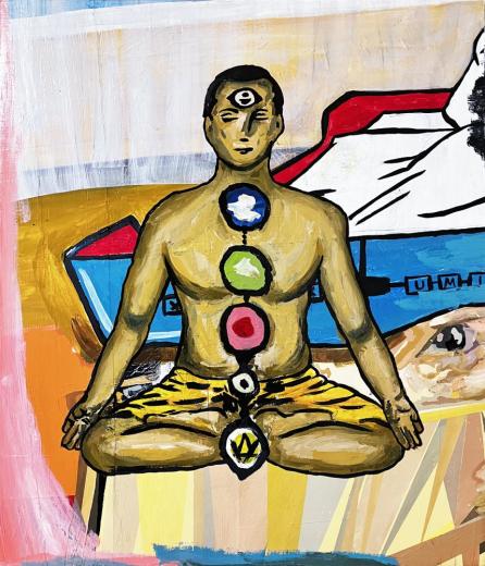 Multicolor Multicolor Double Face yellow 村上隆 版画 Double Face