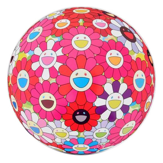 フラワーボール(3D) 赤く染まれ!Flowerball (3D) Turn red|村上隆