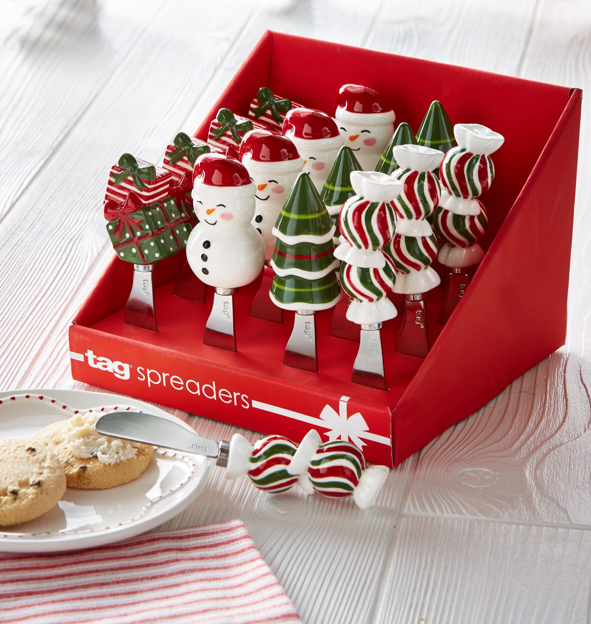 Holiday Cheer Spreader Assortment Of 16 Cdu – tag