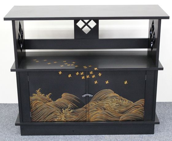 飾り棚 乾漆・波千鳥蒔絵 4,400,000円（税込） | 輪島塗の塗師屋 輪島