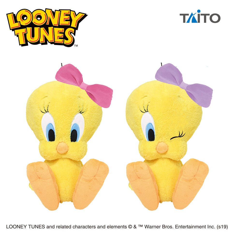 ルーニー・テューンズ SLサイズぬいぐるみ トゥイーティーwithリボン