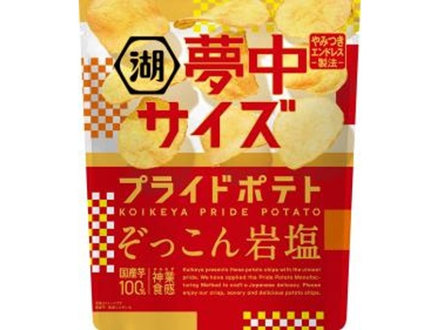 湖池屋 夢中サイズプライドポテト 岩塩102g (4514410179431) の仕入れ