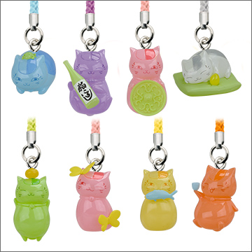 夏目友人帳 ニャンコ先生パワーストーン風 風水ストラップ｜商品情報