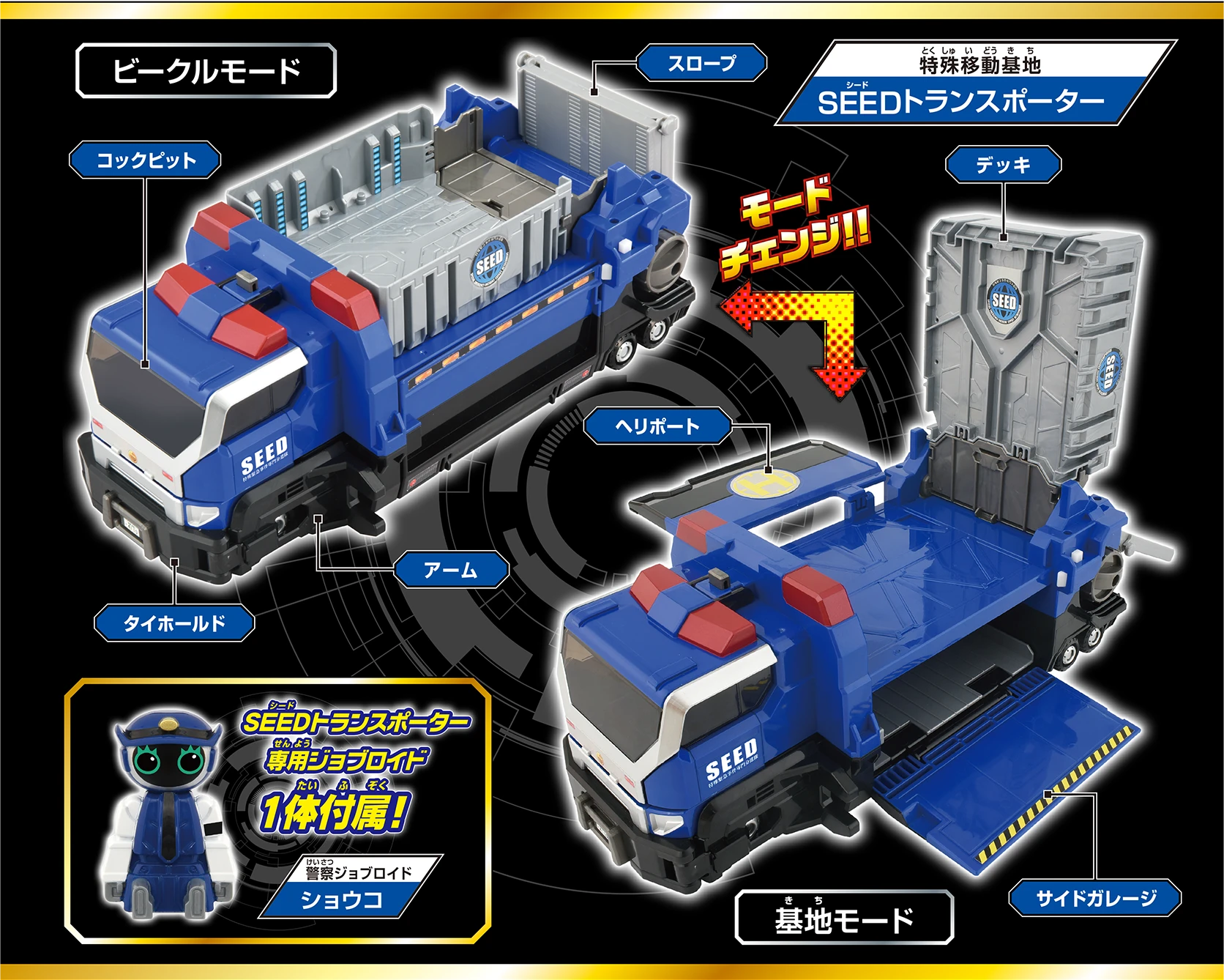 トミカ ジョブレイバー TJBDX 特殊移動基地 DX SEEDトランスポーター