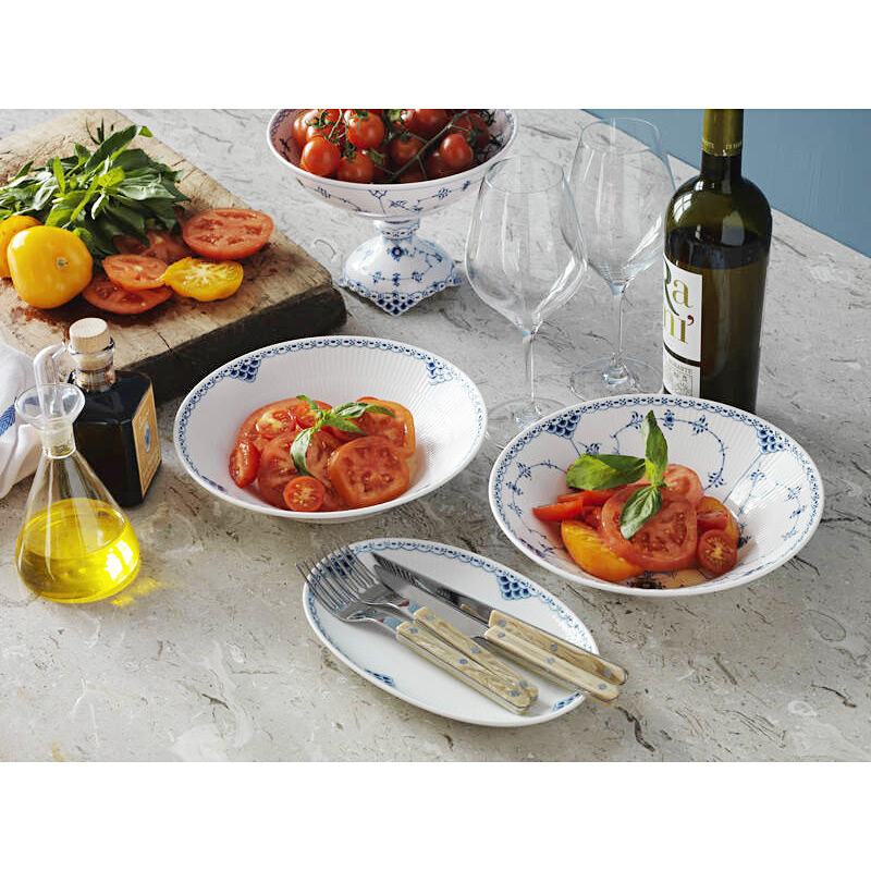 ブルーフルーテッド ハーフレース ディーププレート 24cm | 商品詳細