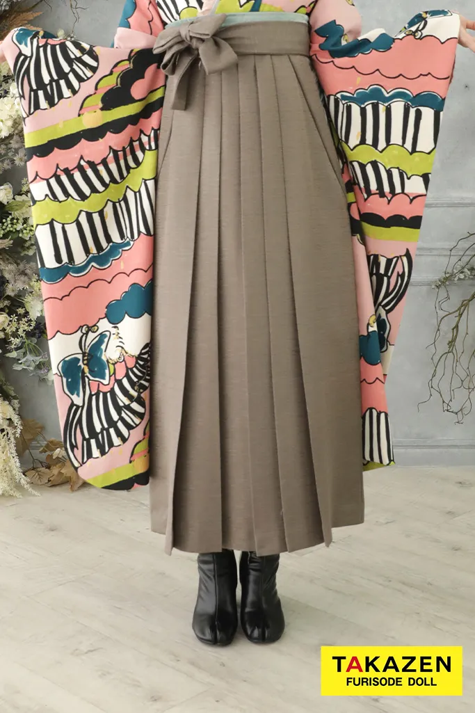 レトロ サーモンピンク ツモリチサトデザイン 個性的 ブーツスタイル