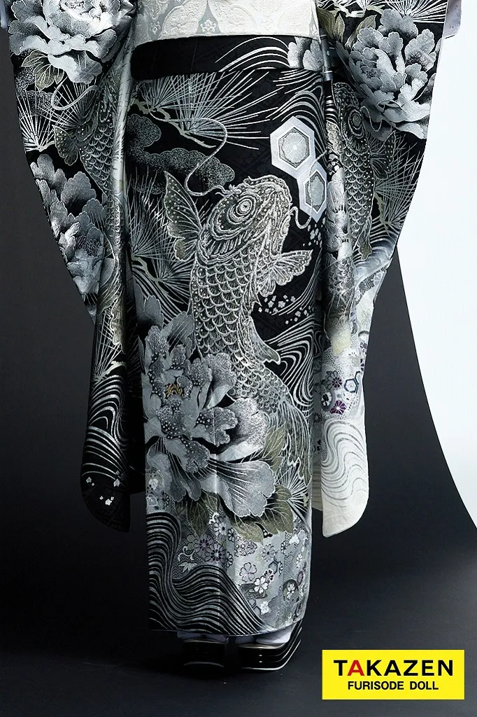 ジャパンモード シルバー/黒 鯉柄/和柄 いかつい 渋い 派手 1番目立つ