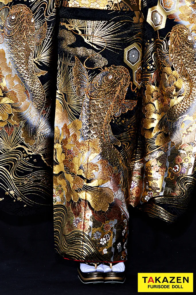 ジャパンモード 黒/金/ゴールド 鯉柄/和柄 渋い 派手 目立つ