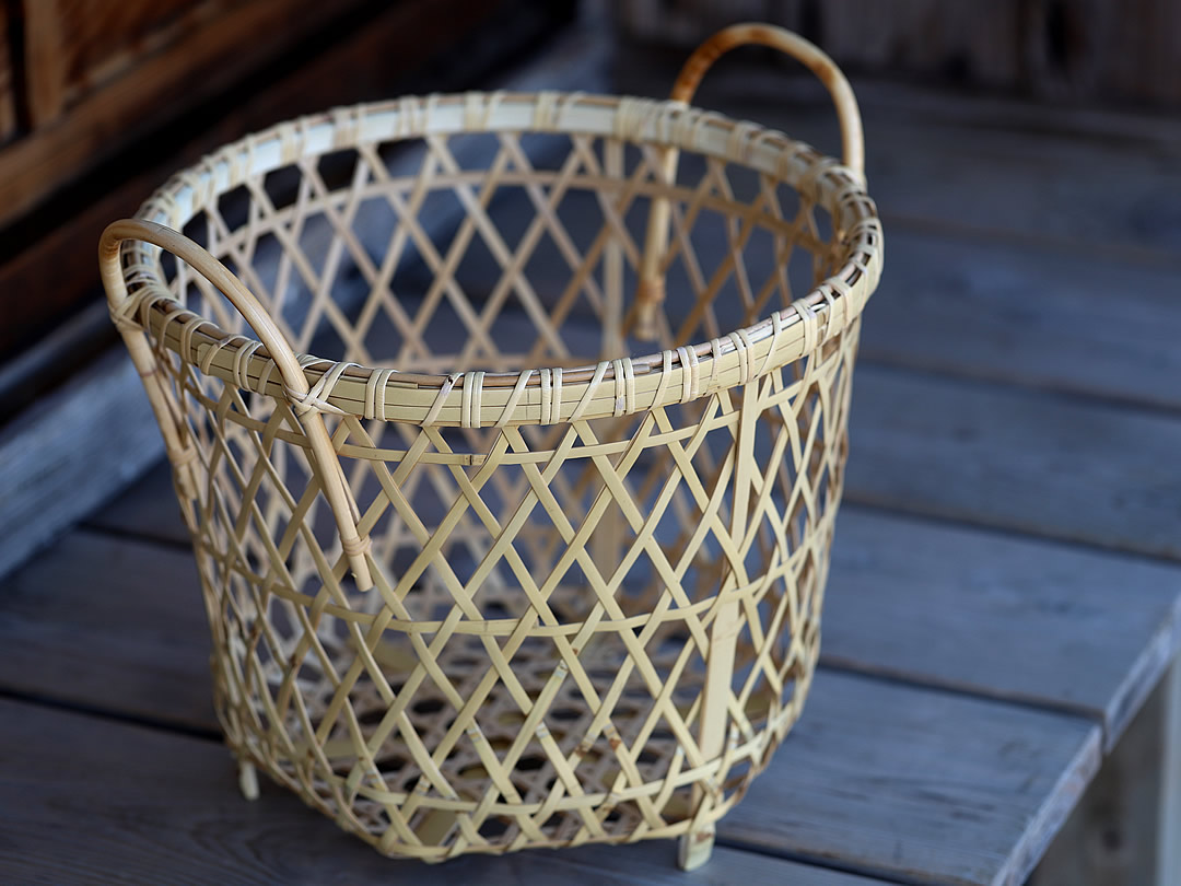 お一人様脱衣籠（ランドリーバスケット）・竹籠の作り方 - 竹虎四代目