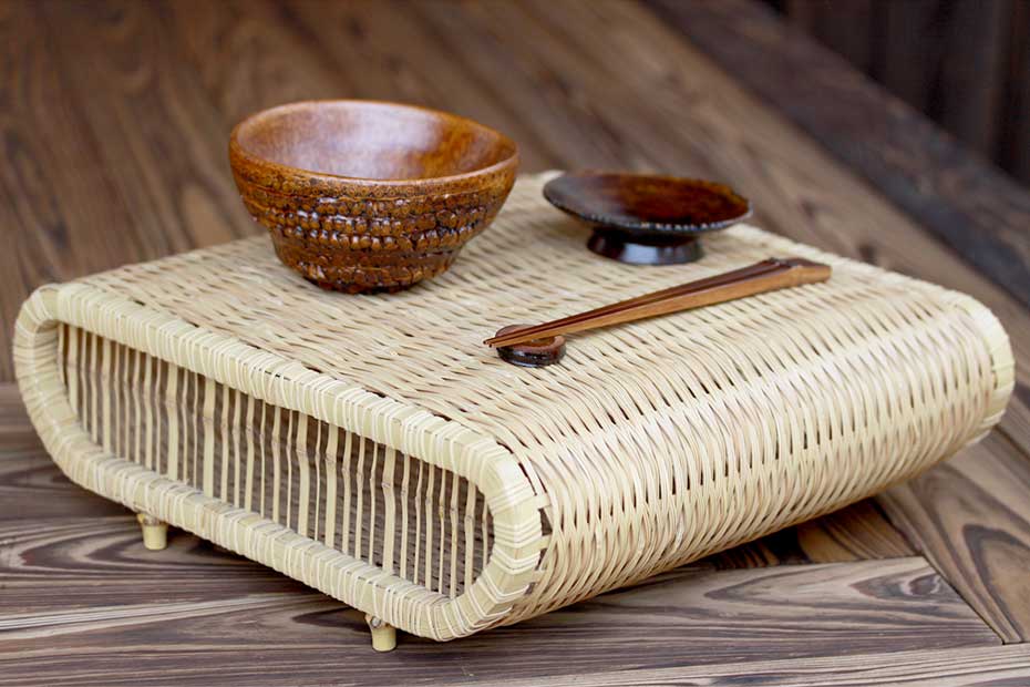 一点限り】 白竹足付ひとり膳 | 虎斑竹専門店 竹虎