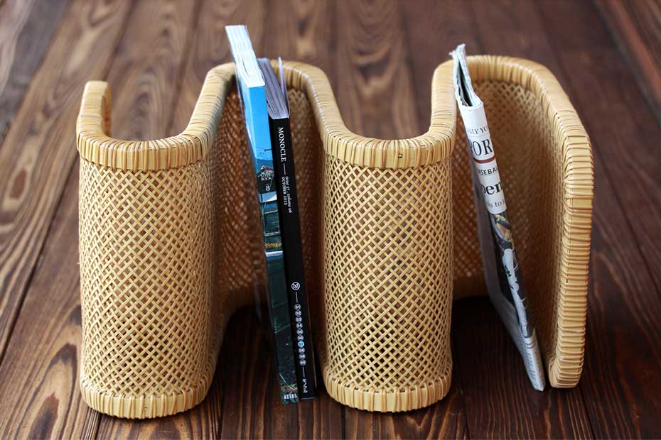 一点限り】 白竹マガジンラック | 虎斑竹専門店 竹虎