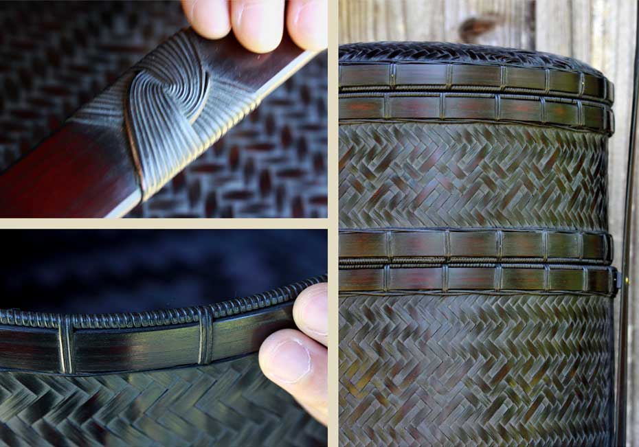 ワケあり一点限り】 染竹二段茶びつ | 虎斑竹専門店 竹虎