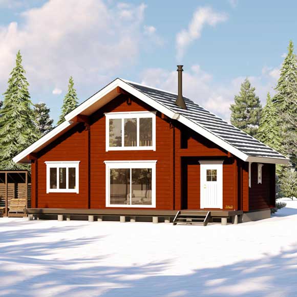 HI-13 ゆったりとした間取りと大屋根の家｜ ログハウスのTALO