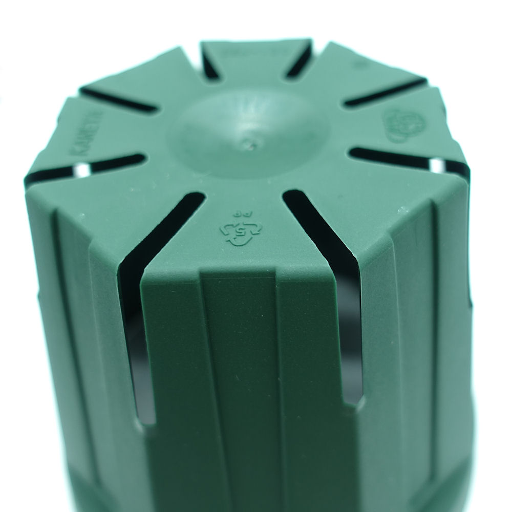 スリットポット 4号鉢 CSM-120【10個入り】モスグリーン｜外径12cmx底