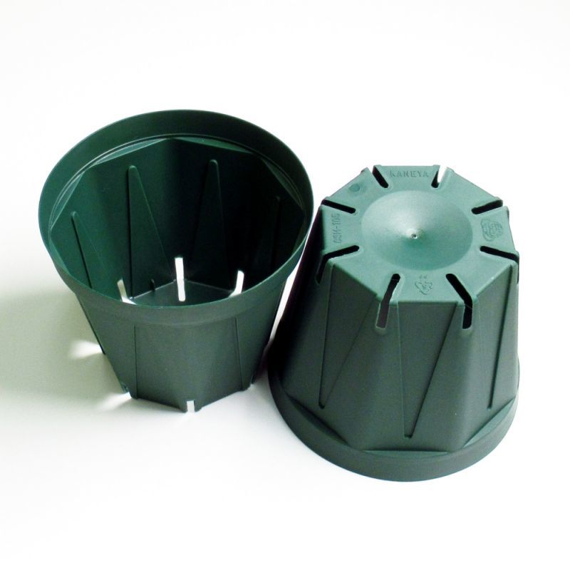 スリットポット 3.5号鉢 CSM-105【10個入り】モスグリーン｜外径10.5