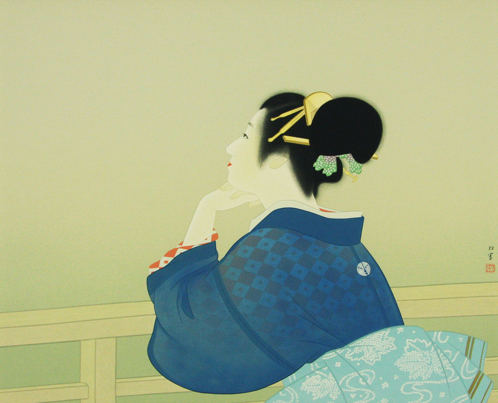上村 松園 「待月」 Shoen Uemura - 創業36年 美術品販売 Gallery Tanabe