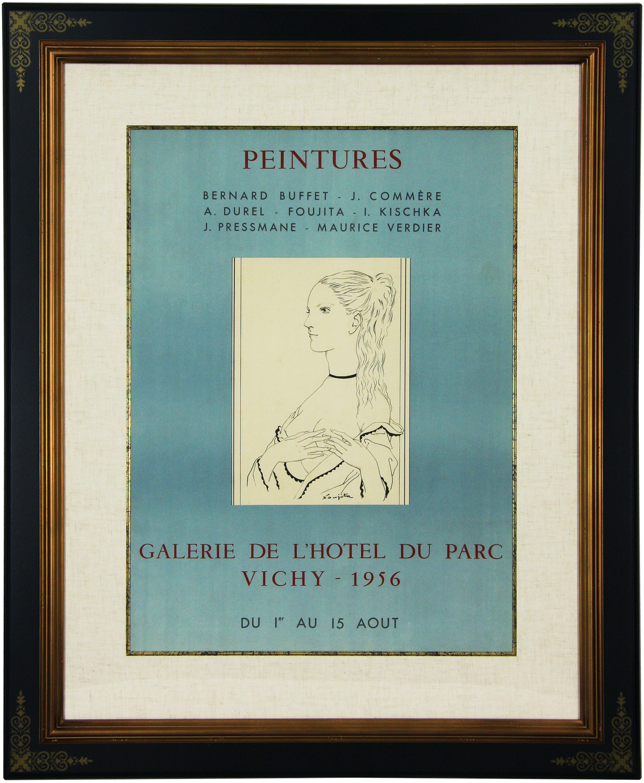 藤田 嗣治 「現代画家展ポスター」 Leonard Foujita - 創業36年 美術品