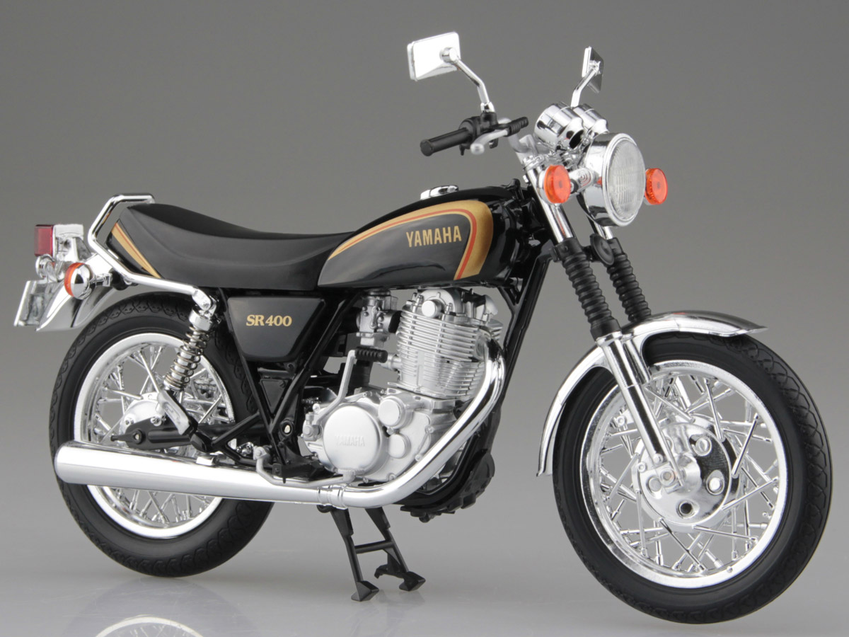 SKYNETからヤマハ SR400の1/12スケール 塗装組立済み完成品モデルが