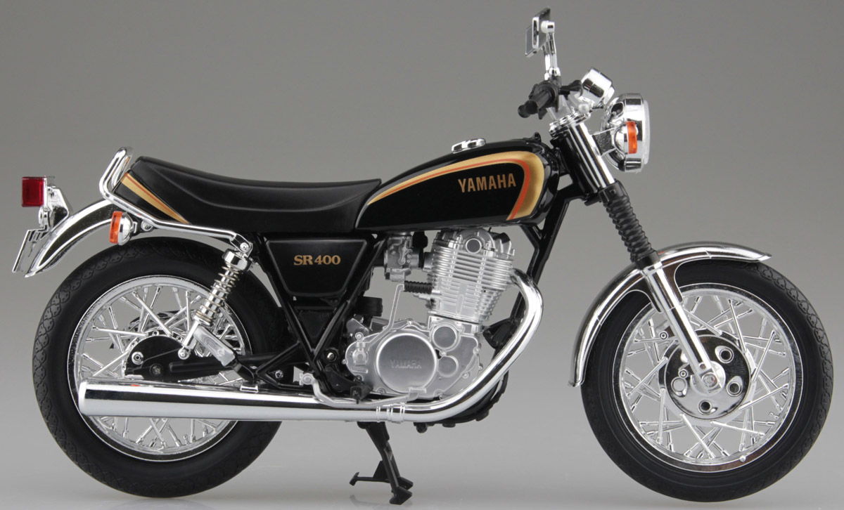 SKYNETからヤマハ SR400の1/12スケール 塗装組立済み完成品モデルが