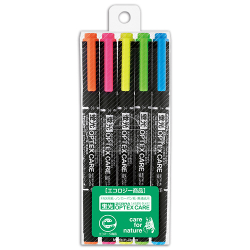 たのめーる】ゼブラ 蛍光オプテックスケア 5色(各色1本) WKCR1-5C 1