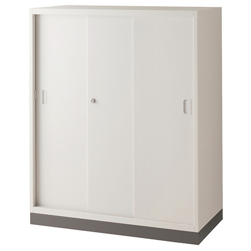 たのめーる】ライオン事務器 LEOオフィスユニット 引戸3枚扉 下置き 3