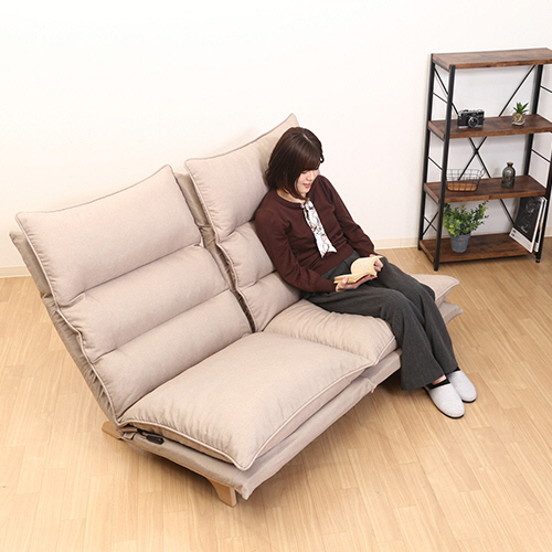 たのめーる】不二貿易 ダブルクッション座椅子 フィット2 2人用