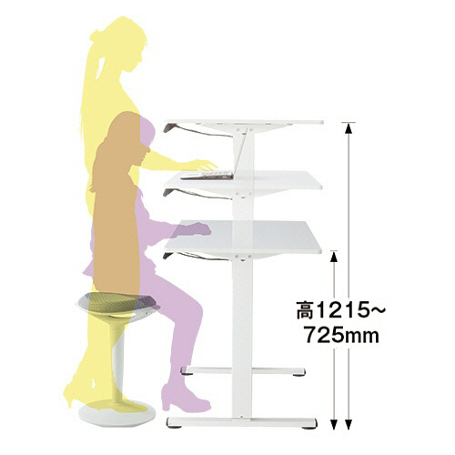 たのめーる】アスカ 電動昇降デスク メモリー付 幅850mm 天板・脚:白