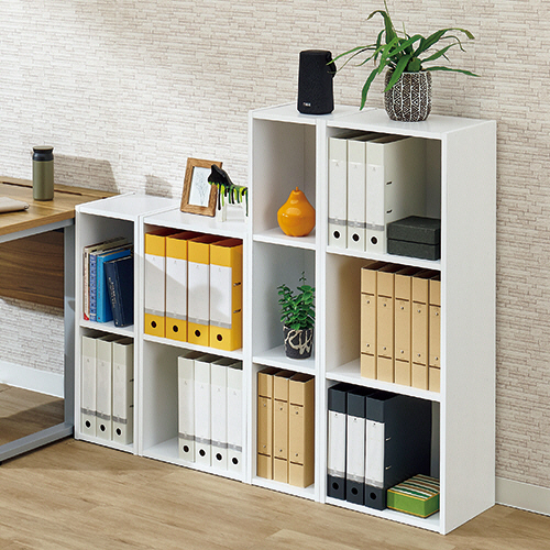 たのめーる】YAMAZEN カラーボックス A4ブラザーズ 3段 幅400×奥行290