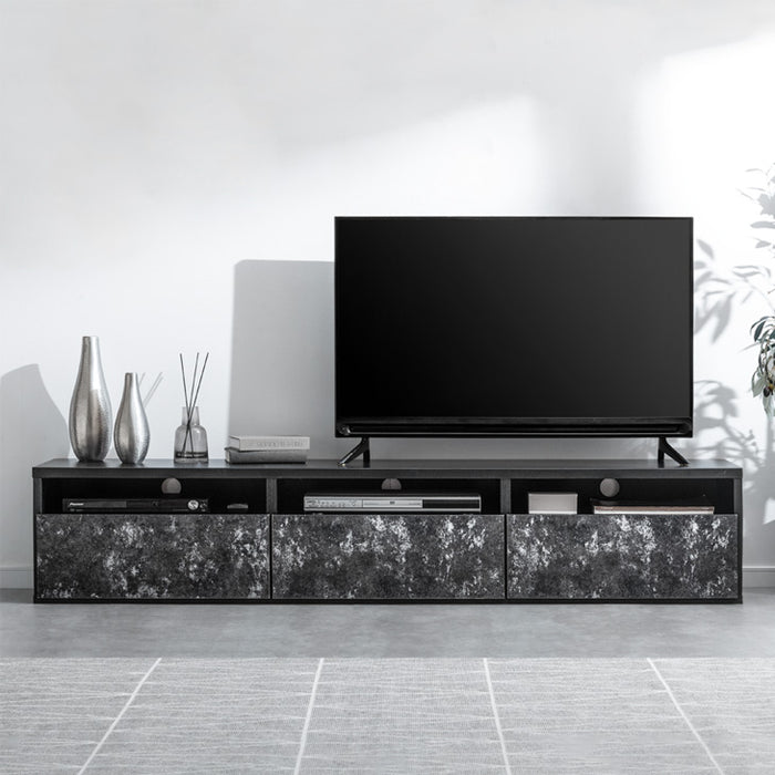 幅180cm］テレビ台 日本製 収納 完成品 ロータイプ モルタル調 テレビ