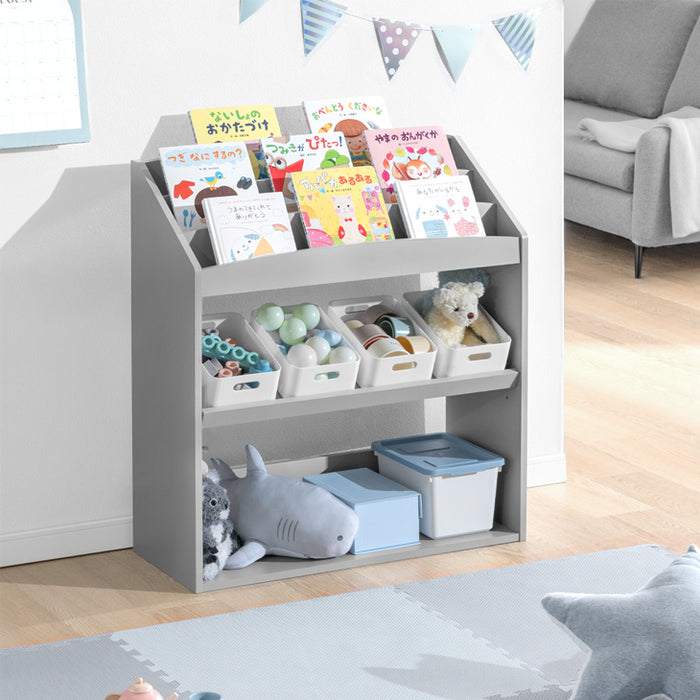 幅73］アレンジ自在 絵本ラック 3段 ディスプレイ 絵本棚 本棚 絵本