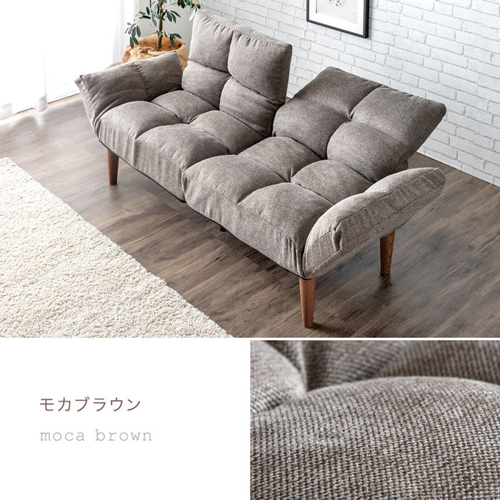 左右独立リクライニング ソファ 二人掛け ポケットコイル 北欧 肘掛