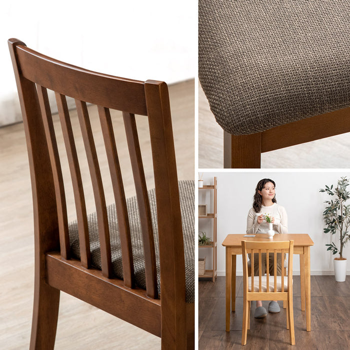 幅75］2人掛け ダイニングテーブル3点セット チェア 木製 〔49604010