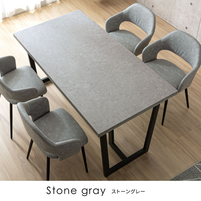 幅140cm］ダイニングテーブル 単品 4人掛け ストーン調 大理石調