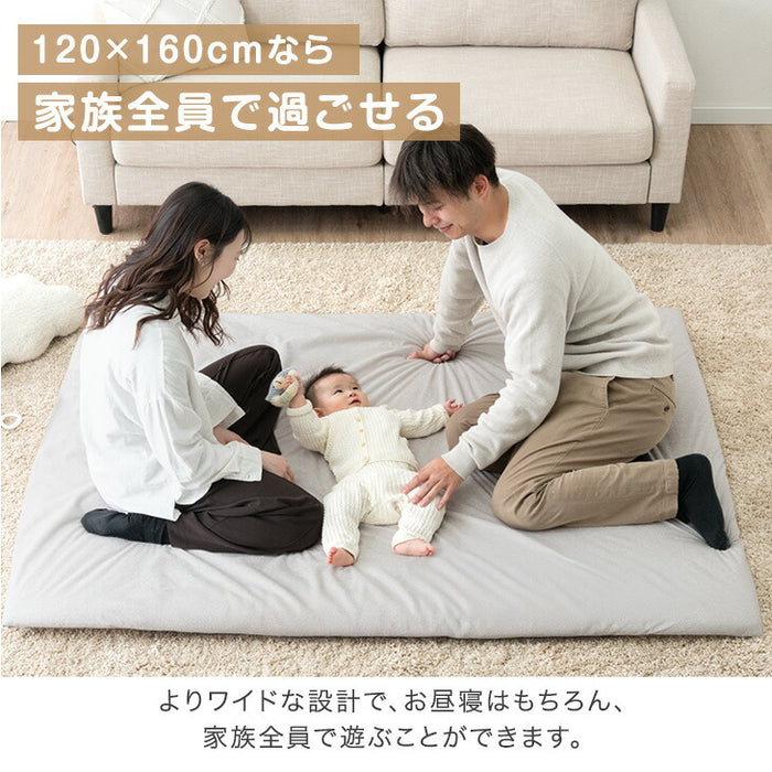 120×120］全部洗える！ 寝返りマット 防水 収納バッグ ベビーマット