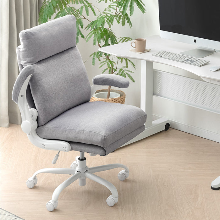 洗えるカバーリング デスクチェア 跳ね上げ式 アームレスト在宅ワーク