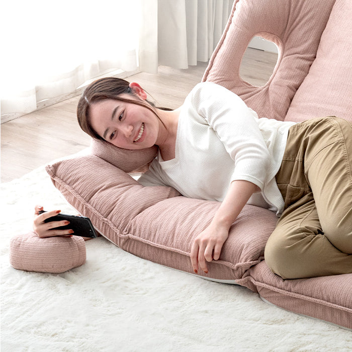 腕が貫通！？スマホローソファ 2人掛け 左右独立 リクライニング