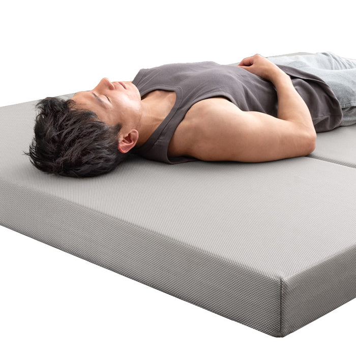 セミダブル］男の高反発マットレス 厚み10cm 竹炭 消臭 3つ折り 高密度