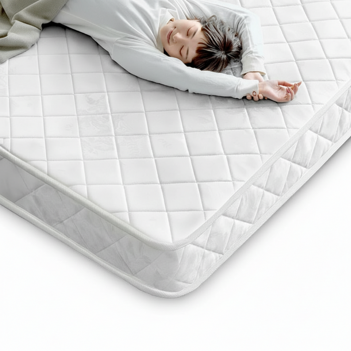 ダブル］マットレス ボンネルコイル 厚み14cm 薄型 硬め ベッドマット