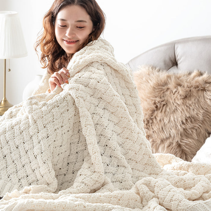 クリアランス】［ハーフ］moket light ブランケット 洗える ニット