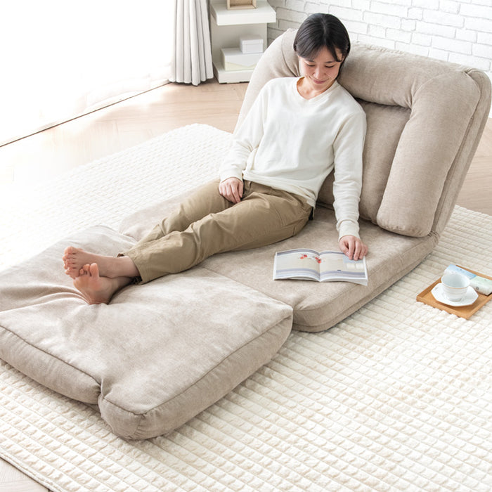 3WAY ソファベッド 2人掛け 肘付き コンパクト 折りたたみ フロア