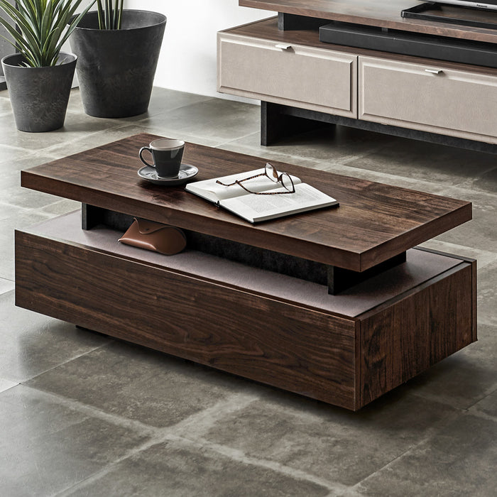 幅105］センターテーブル 完成品 ローテーブル 引き出し付き 収納付き