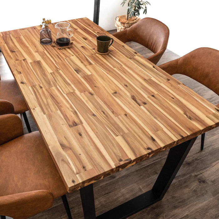 ダイニングテーブル 単品 4人掛け 天然木 長方形 北欧 木製 食卓