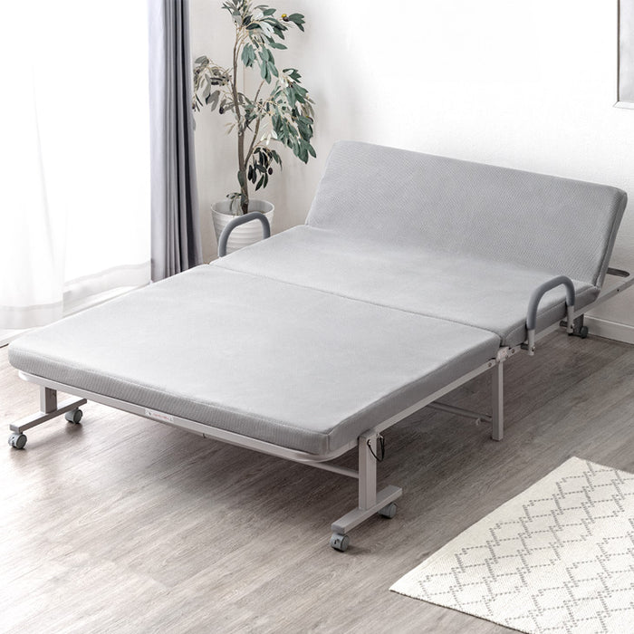 シングル] 高反発 マットレス付き 折りたたみベッド 洗える カバー