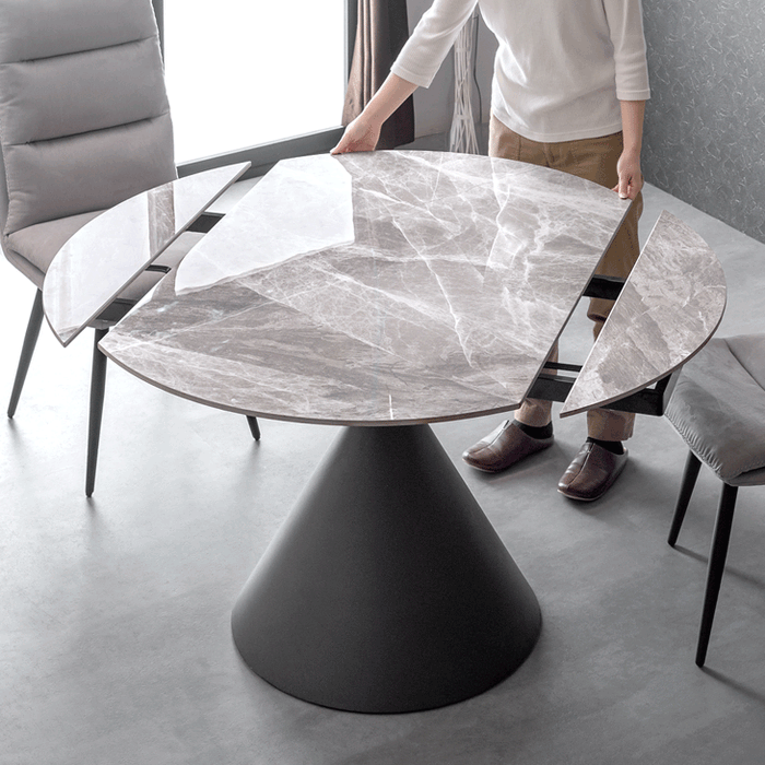 120/80】伸長式ダイニングテーブル 単品 折りたたみ 折り畳み