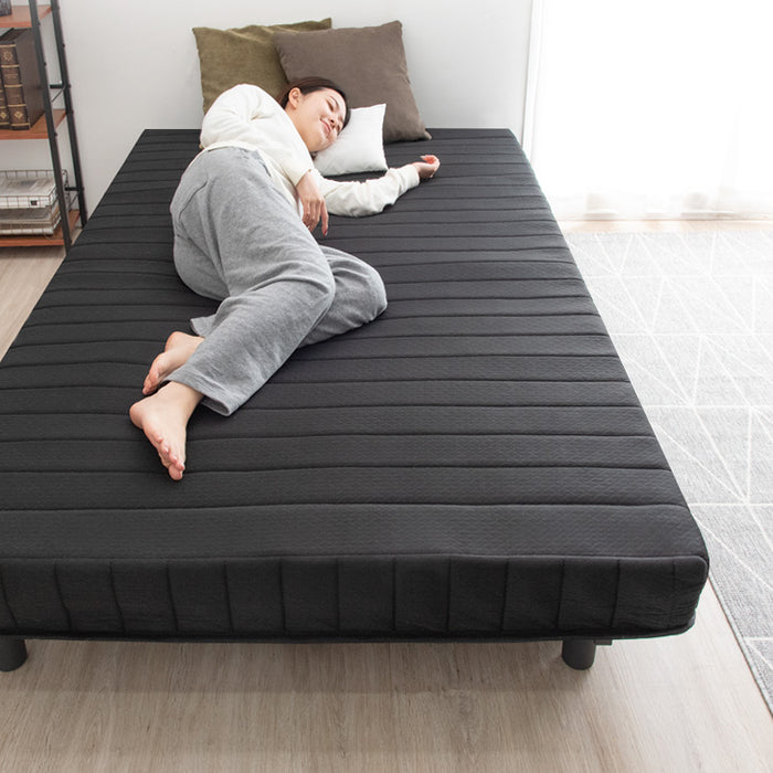 シングル］組み立て簡単 脚付きマットレス ボンネルコイル 高反発 圧縮